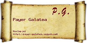 Payer Galatea névjegykártya