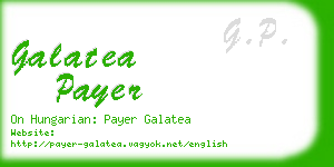 galatea payer business card